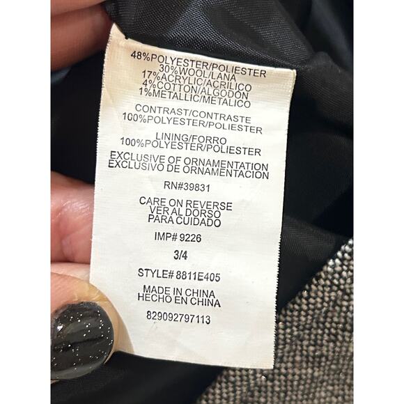 XOXO Twill Metallic Y2K Trouser Low Rise Pant Sz 3/4 Jr Gray Wide Leg Streetwear - Picture 8 of 10